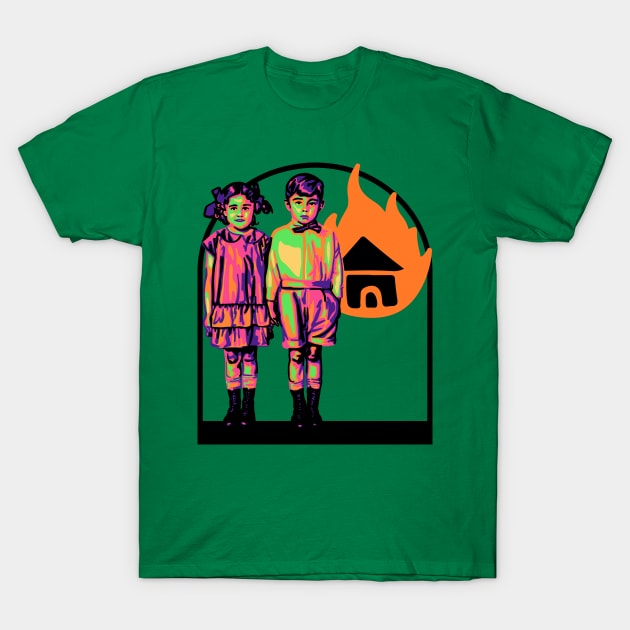 Creepy Kids Burn Stuff T-Shirt by Slightly Unhinged